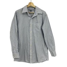 Tommy Hilfiger shirt Medium 15 32/33 mens striped ithaca long sleeve button down