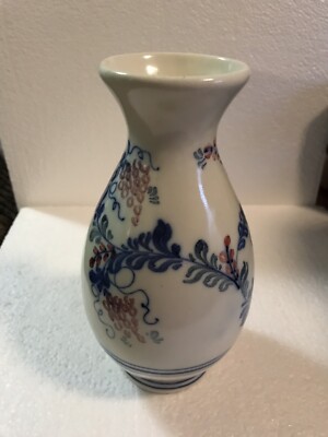 Vintage Mid-Century Hand Painted Art Pottery Flower Vase Mallorca Felanitx 8  T