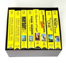 Lot of 8 National Geographic Society VHS VCR Travel  Educational With Case