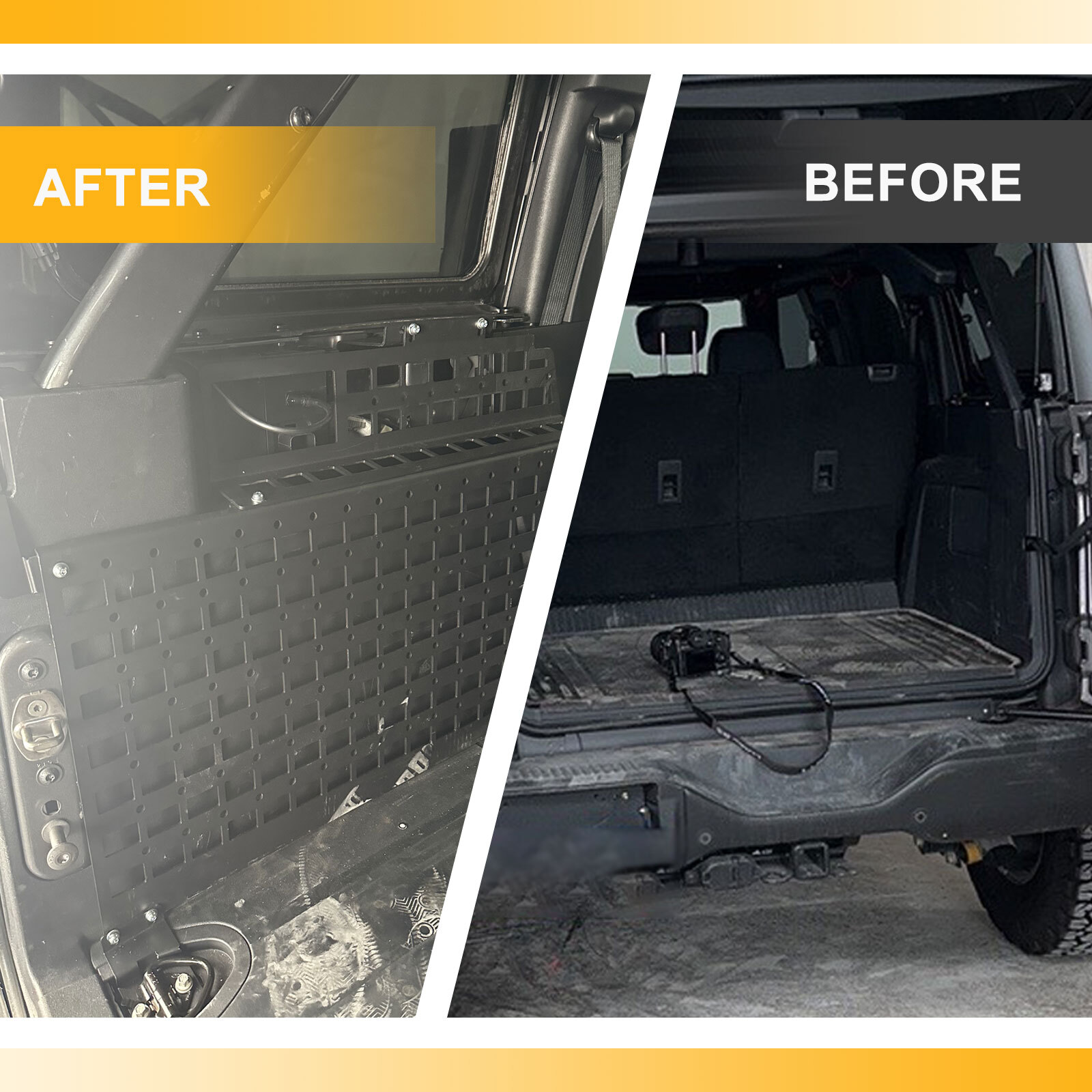 Rear Window Interior Shelf Modular Molle Storage  for Ford Bronco 4dr 2021-2025