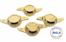 2 Bar Cut Gold Knock-offs Spinners For Lowrider Wire Wheels