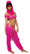 Faschingskostüm Karneval Belly Dancer Haremsdame Bauchtänzerin pink Gr.36/38