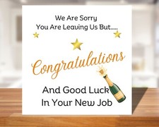 Personalised Good Luck In Your New Job Card  New Job Greeting Card  Leaving Card