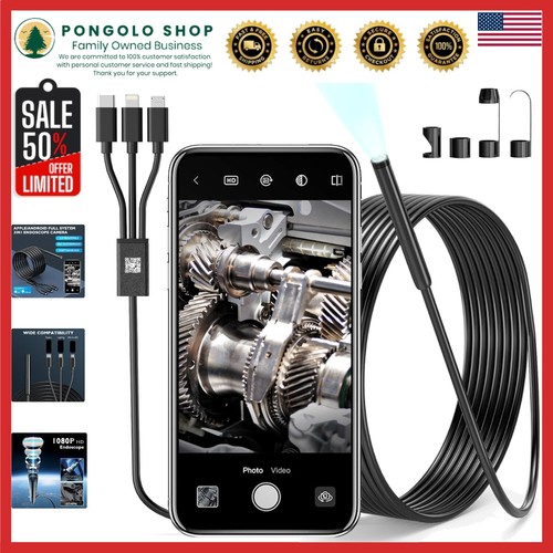 IP67 Waterproof Inspection Camera with Adjustable LEDs and WiFi Connectivity
