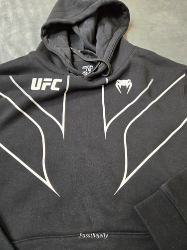 UFC Venum Hoodie Mens Medium Fight Night Authentic Walkout Black Pullover Snake - Picture 6 of 11