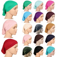 Women Muslim Head scarf Inner Hijab Caps Islamic Underscarf Ninja Scarf Hat ⇘
