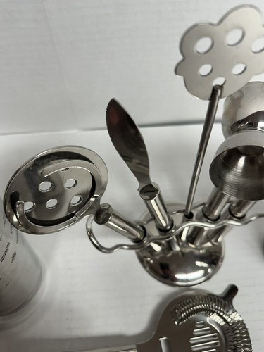 10 Pc Bartender Cocktail Kit Stainless Steel Shaker With Recipes - 第 11/13 張圖片