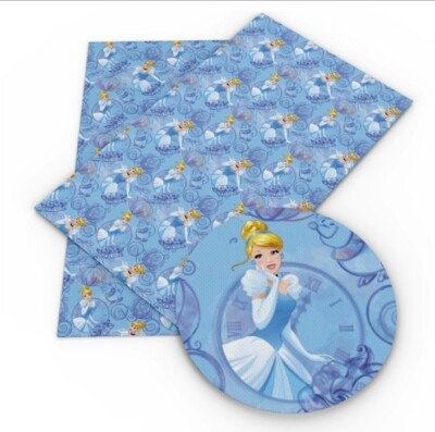 Princess FAUX LEATHER ROLL 12'' x 55'' character 1109811 Cinderella SMOOTH TEXTURE