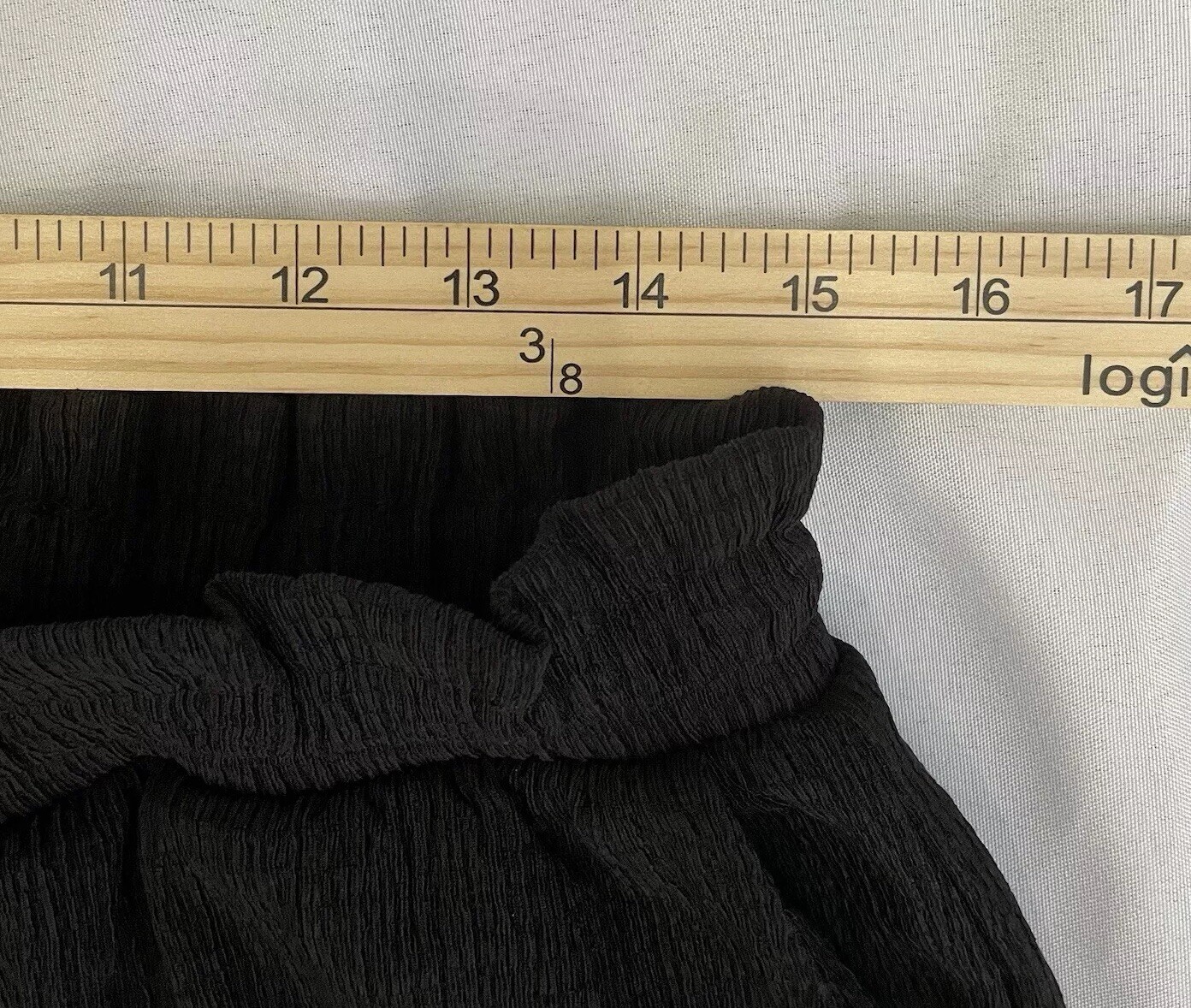 Wide Leg Cropped Pants Black L Stretch Beachy Boho Lagenlook Peasant Hippie NWT thumbnail 9