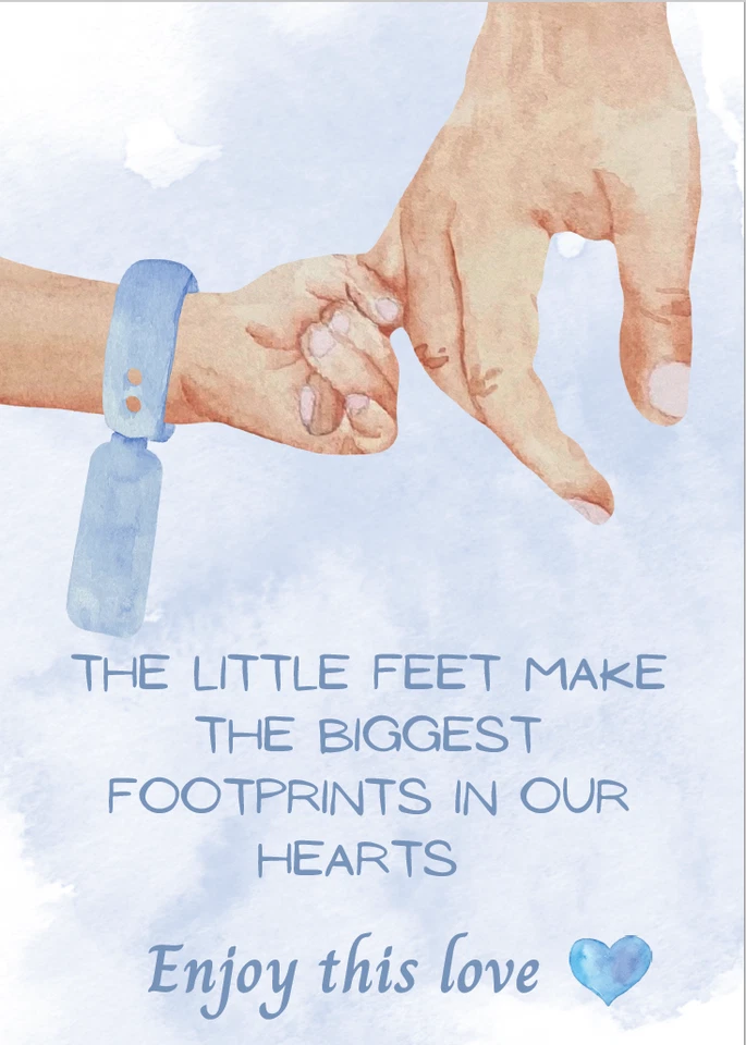 Nueva tarjeta de bebé, tarjeta de anuncio de bebé, tarjeta de embarazo, tarjeta de felicitación Foto 4 de 4