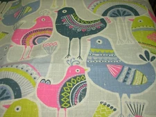 10 YDS FOSHAN NANFANG  MODERN BIRDS LINEN DRAPERY UPHOLSTERY FABRIC FOR LESS