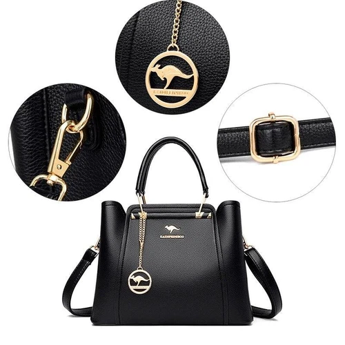 Soft Leather Luxury Handbags Women Bags Shoulder Crossbody Bag Designer 3 Layers - Picture 7 of 11