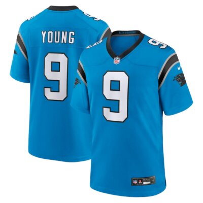 Carolina Panthers Bryce Young #9 Nike Men's Blue Official NFL Game