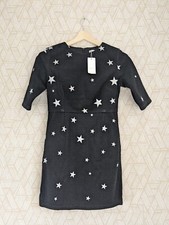 Madster Paris Black Star Pattern Dress Size Large
