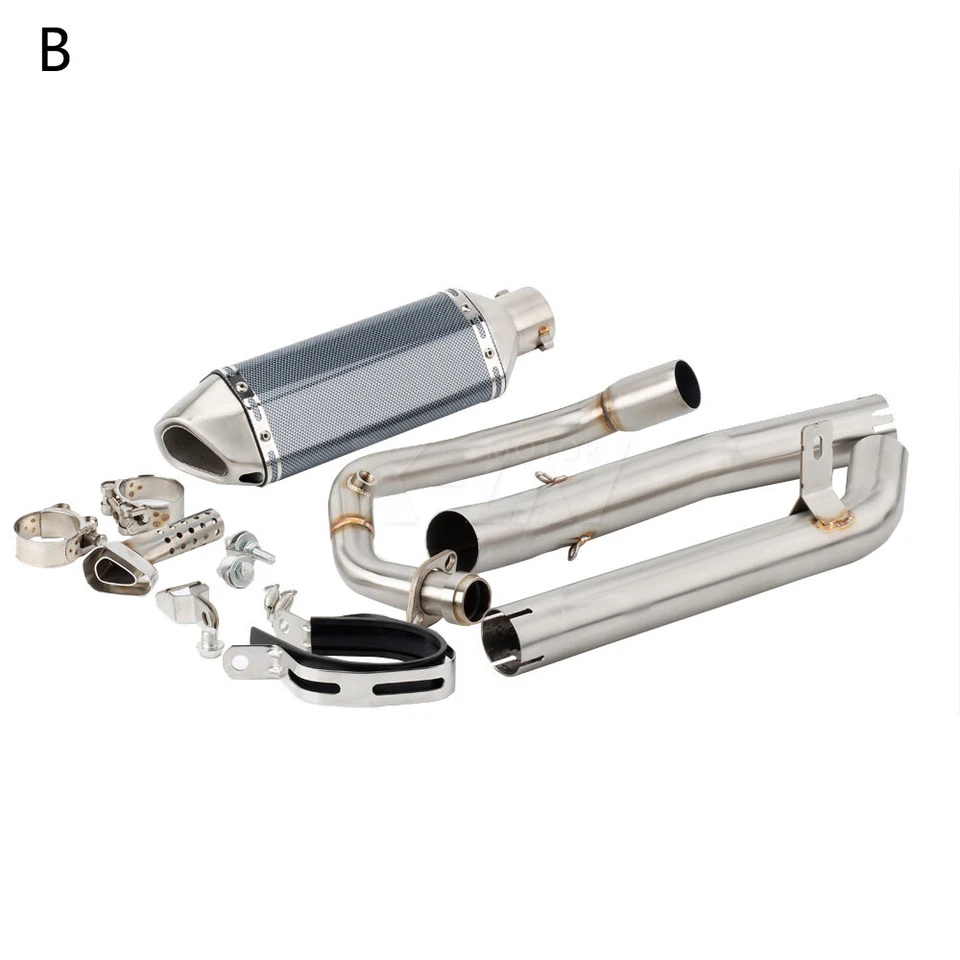 Silenciador de escape con tubo de enlace medio para motocicleta Aprilia RS / Tuono 125 RS125 Foto 2 de 4