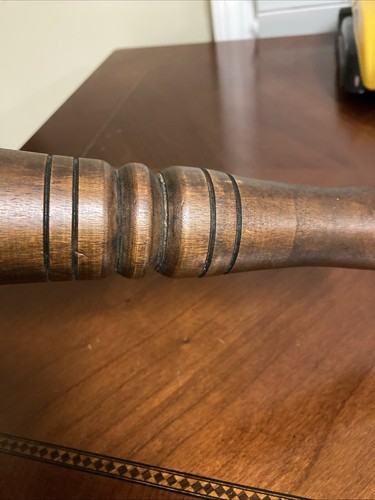 VINTAGE WOODEN TIRE THUMPER For Classy Truckers All Hardwood 10” Hand Turned - Picture 4 of 6