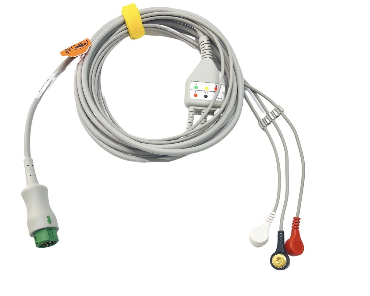 Cable De ECG Módulo Mindray MPM 12 Pines 3 Cables Compatible A Presión