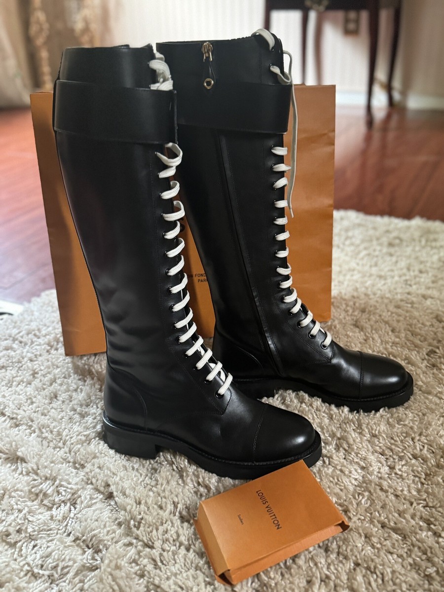 【Louis Vuitton】大きめサイズ❤︎ ワンダーランド・ライン　ブーツ Louis Vuitton Wonderland Ranger Flat Tall Boots | eBay