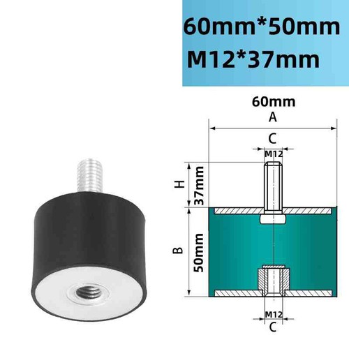 M3-M20 Female To Male Thread Rubber Mount Anti Vibration Bobbin Isolator Damper - Picture 77 of 99