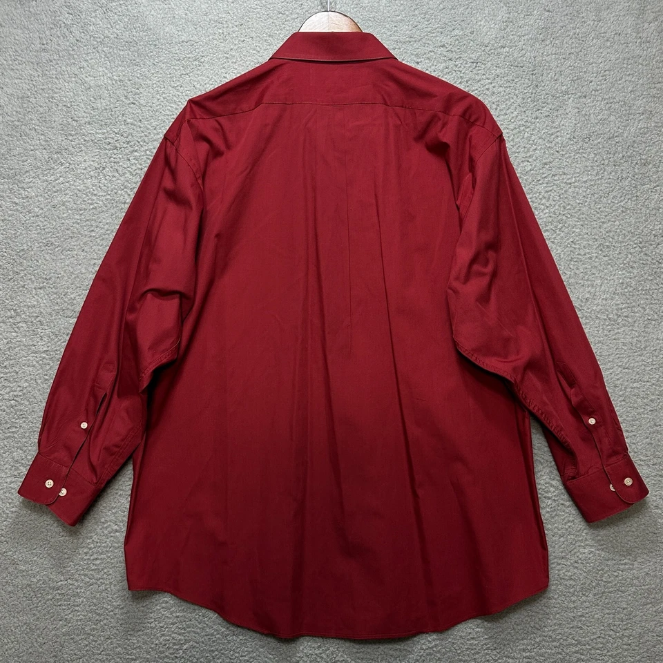 Camisa Colores Alexander Julian Manga Larga Botón Para Hombre XL Rojo Granate Y2K Años 90 De Colección Foto 4 de 4