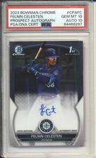 Felnen Celesten 2023 Bowman Chrome Prospect 1st Base RC PSA 10 DNA AUTO 10