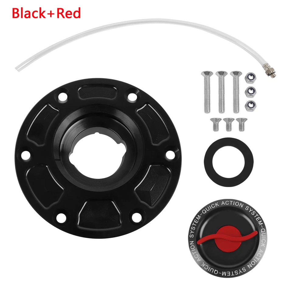 For Aprilia RSV4 RR RF 1100 Factory RSV 1000 R CNC Keyless Gas Tank Cap Cover - Image 3 of 4