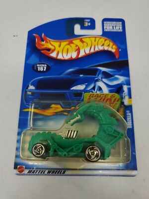 2002 Hot Wheels Collector #167 RODZILLA Green w/Chrome RZR Spokes 