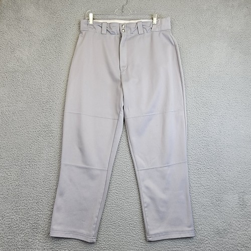 Wilson Adult Men's Baseball Pants Size 2XL XXL Gray 27 Inseam