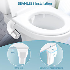 Ultra-Slim Bidet Dual Mode Bidet Attachment for Toilet, Bidet Toilet Seat Att...