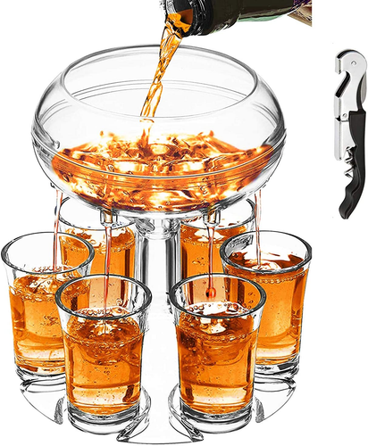 Adjustable Shot Glass Dispenser Shot Dispenser 6 Drinking Glasses for Parties - Bild 12 von 13