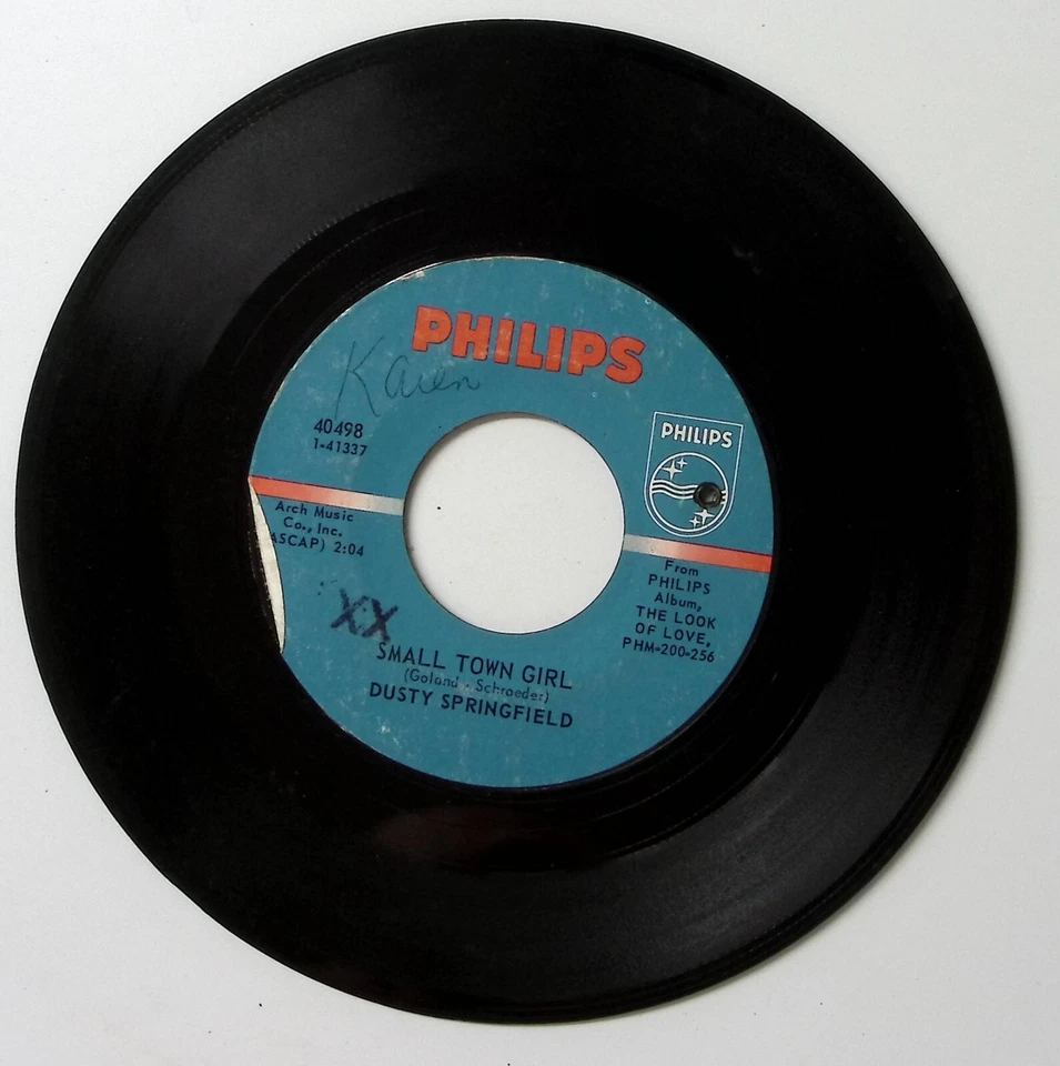 DUSTY SPRINGFIELD WHAT'S IT GONNA BE/SMALL TOWN GIRL PHILIPS REC VINYL 45 57-109 - Image 2 of 3