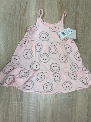 *^ Grayson Mini Pink Dress with Smiley Faces Size 18 Months