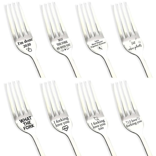 I Forking Love You Engraved Fork Set Best Gift For Husband Family Fast ...