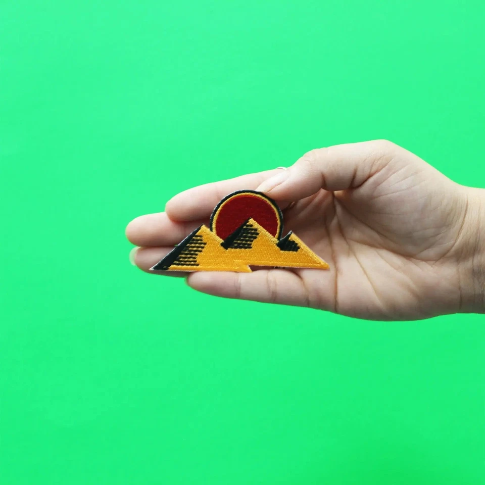 Pyramids of Giza Patch Egyptian Sunset Embroidered Iron On - Image 2 of 2