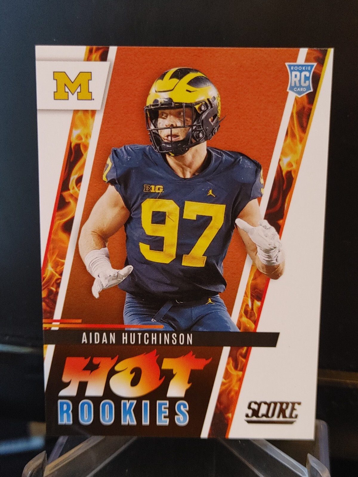 Aidan Hutchinson RC 2022 Panini Score Hot Rookies #HR6 - Detroit Lions - B