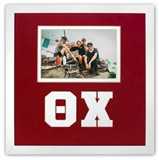 Theta Chi Fraternity Licensed Picture Frame for 4x6 photo red and white