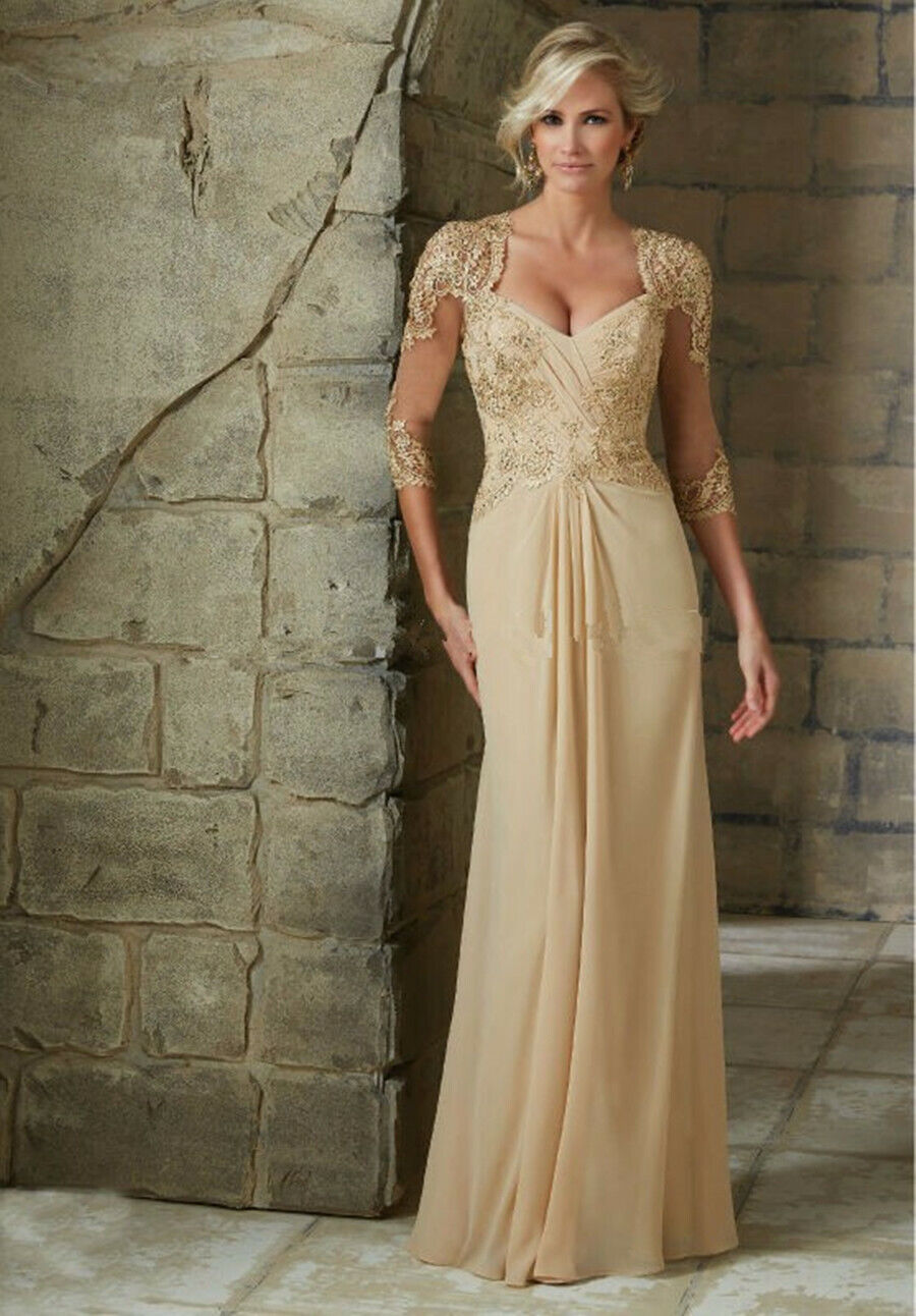 champagne mother of the bride dress