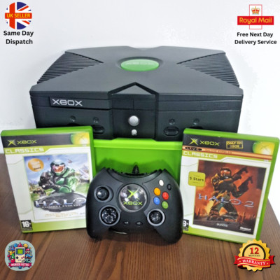 Microsofts Original Xbox, Halo 1 + 2 Bundle, Controller (Duke), spielbereit