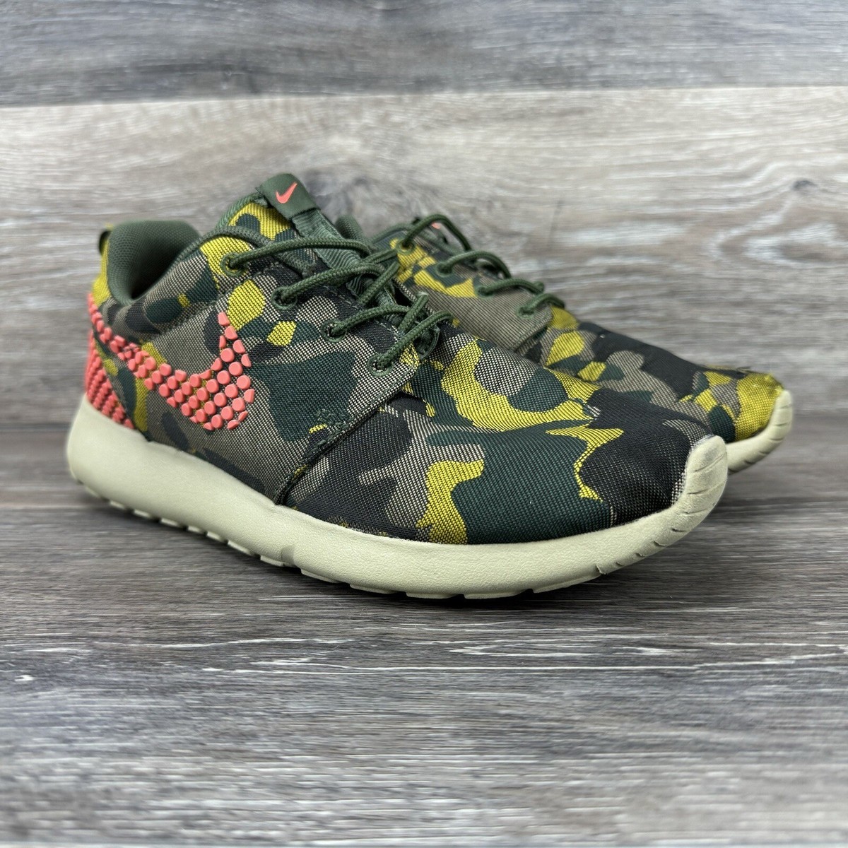 Nike Women Shoes Sneakers Roshe One Premium Plus Camo Running Gym