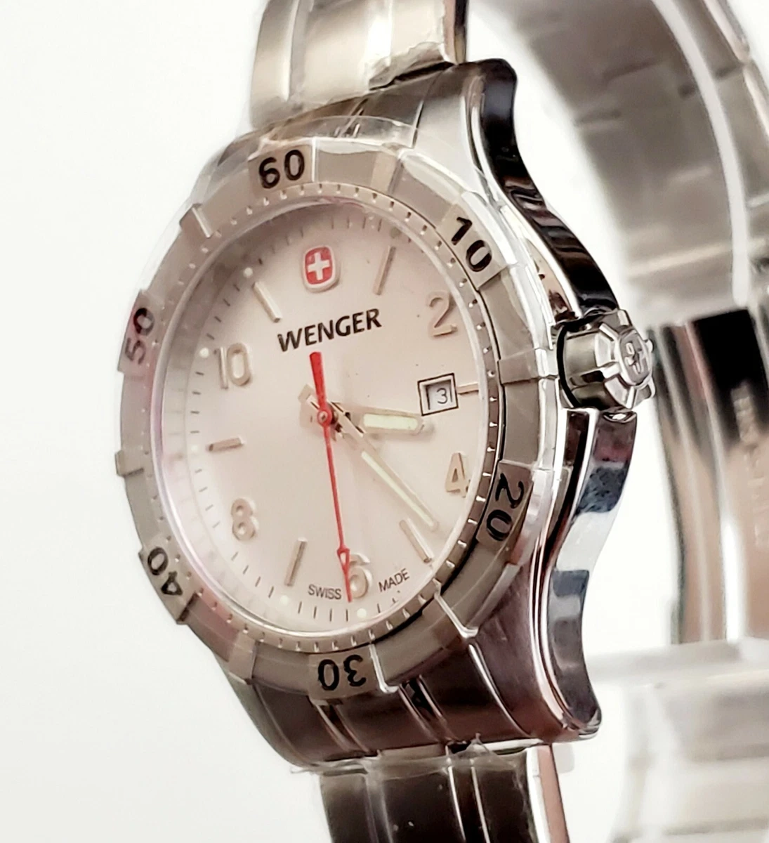 Women's SWISS Watch WENGER 01.0921.107. Logo on Back "Ikea" | eBay