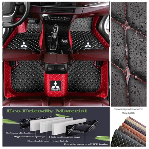 For Mitsubishi All Models Car Floor Mats Luxury Custom Waterproof Pad Carpets - Imagen 27 de 41