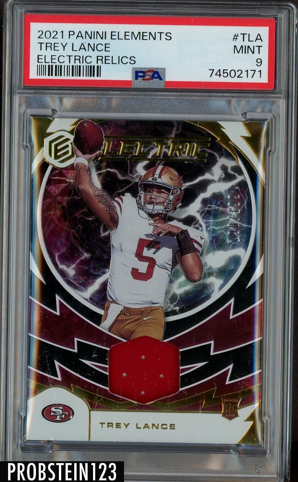 Trey Lance Panini Elements Electric Relics #TLA Base