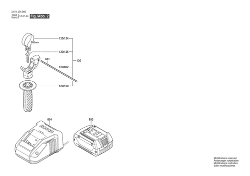 Bosch GBH 18 V-EC Ersatzteile | 3611J04000 | Akku-Bohrhammer | Ersatzteilliste - Bild 2 von 2
