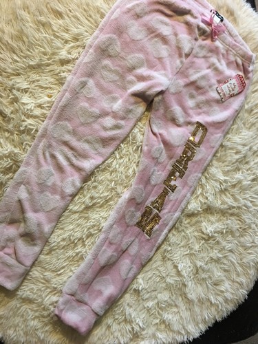 Pink Hearts Valentine’s Day Fleece Pajama Pants Bling Dream Valentine Lounge XL - Picture 3 of 12