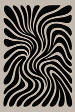 Boho Botanical Abstract Wall Print, Organic Art, Modern Poster Art for Apartment