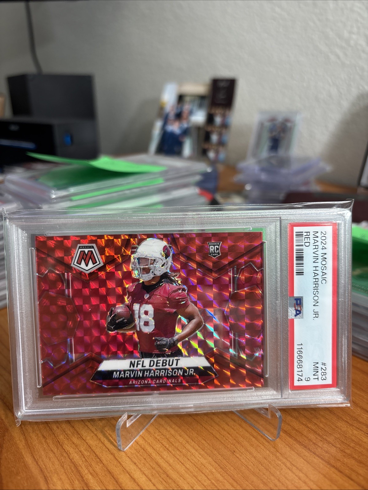 2024 Panini Mosaic NFL Debut Marvin Harrison Jr. #283 Red PSA 9