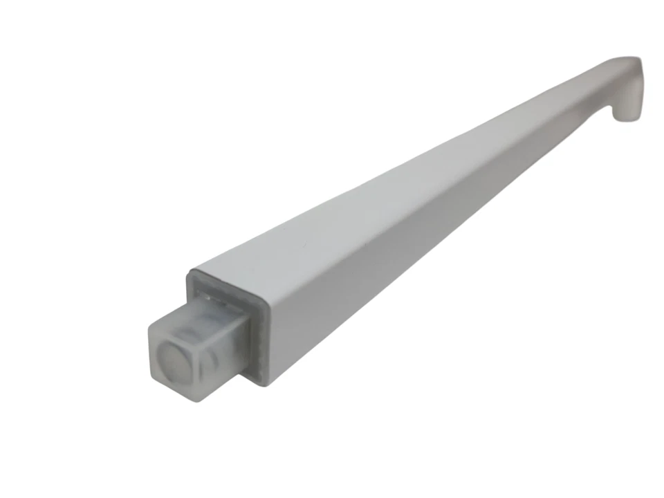 Белое пластиковое полотенце штанга пружинная стойка 24 дюйма середина века современный винтажный ретро - Изображение 2 из 4