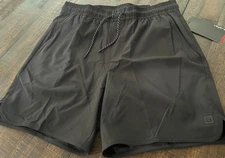NWT - Mens LAYER 8 Black Unlined Athletic Shorts (MED)