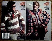 Crochet PATTERNS GRANNY Sweaters JACKET Mans PULLOVER Childs CARDIGAN
