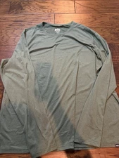 REI Co-op Lightweight Base Layer Long Sleeve Crew Top Mens Size XL Green Outdoor